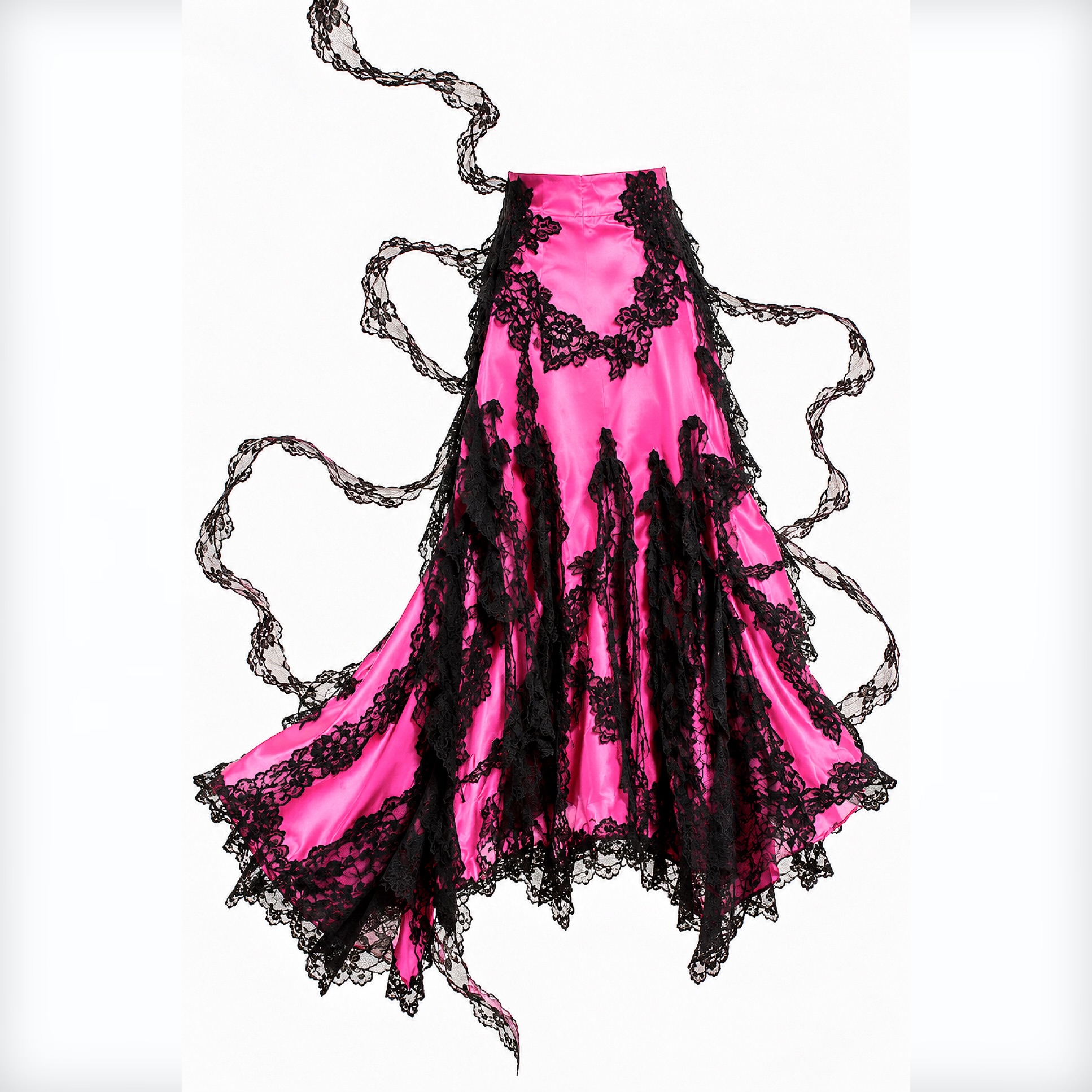 ROSÈ THIGH HIGH SPLIT MAXI SLIP SKIRT — view 6